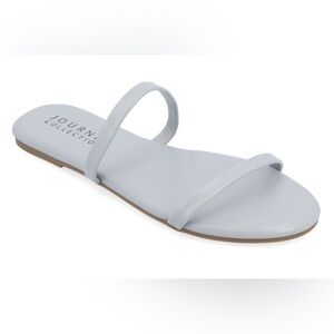 Journee Collection Adyrae Sandals in Blue - Size 6
